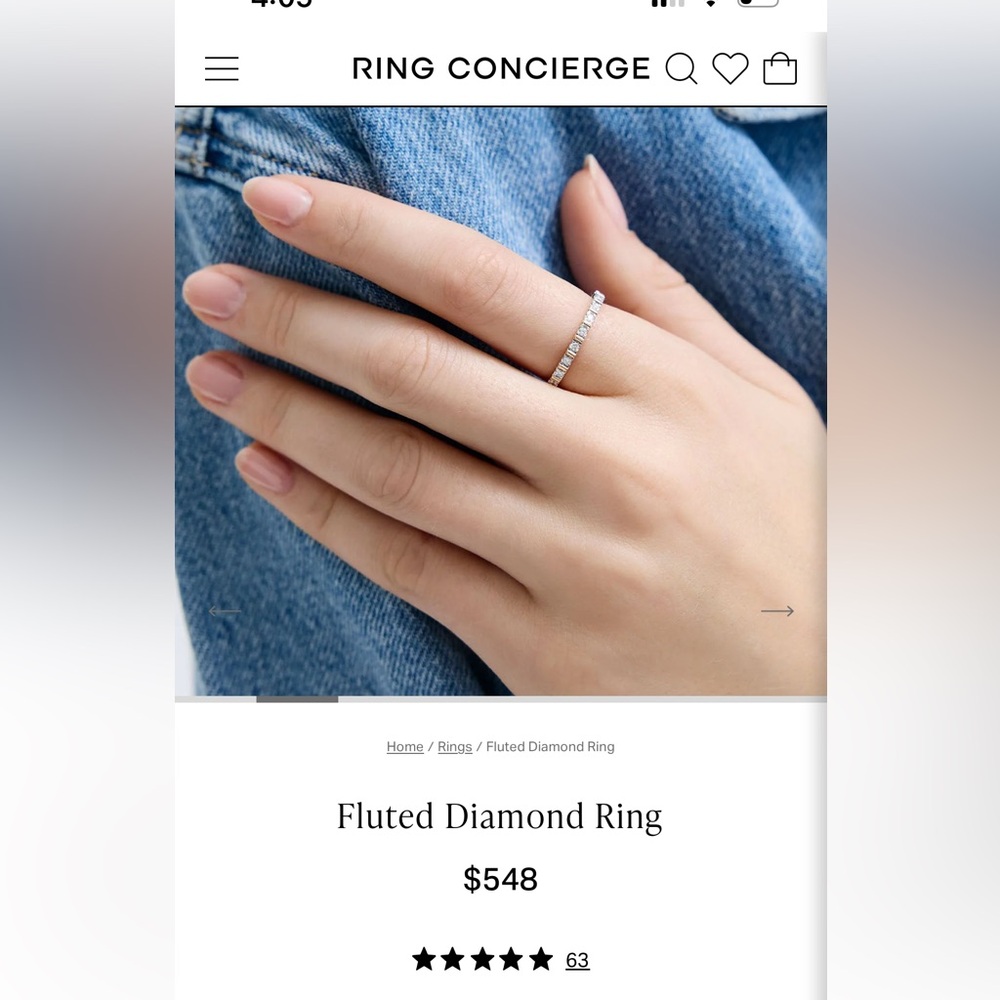 Ring Concierge White Gold Diamond Band- half eternity